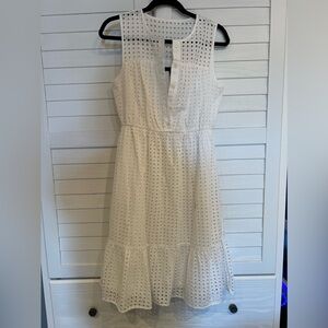 White Eyelet J Crew Dress